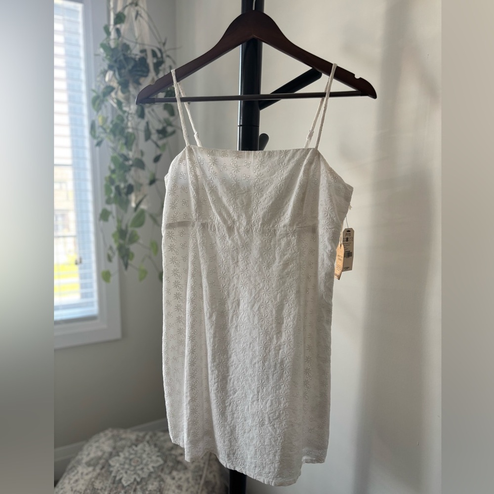 NWT Garage White Eyelet Embroidered Dress